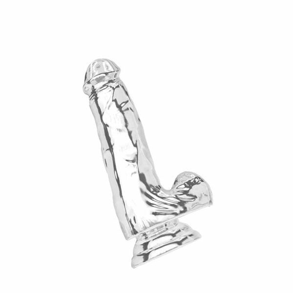 Clear Dildo w. Balls 6 inch - Afbeelding 3