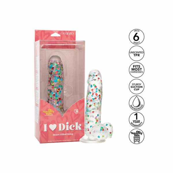 I Love Dick Heart Filled Dildo 6 Inch - Afbeelding 3