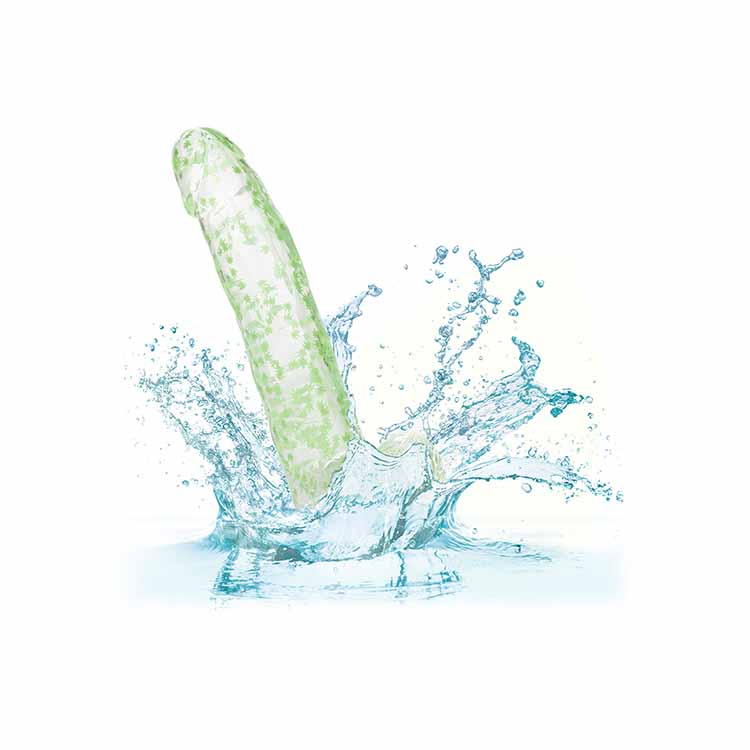 Glow in The Dark Dildo Wietbladeren 8 inch - Afbeelding 6