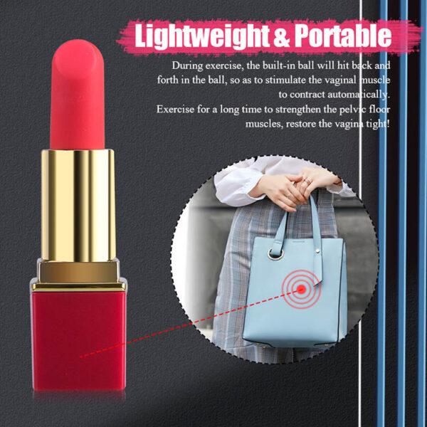 Rode Lipstick Vibrator - Afbeelding 2