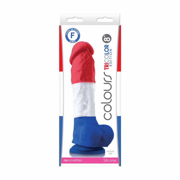 Tricolor Dildo 8 inch - Afbeelding 2