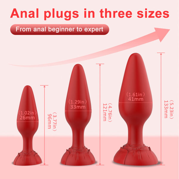 Siliconen Buttplugset met Zuignap - Afbeelding 2