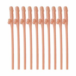 Herbruikbare Piemel Rietjes 10 stuks Beige