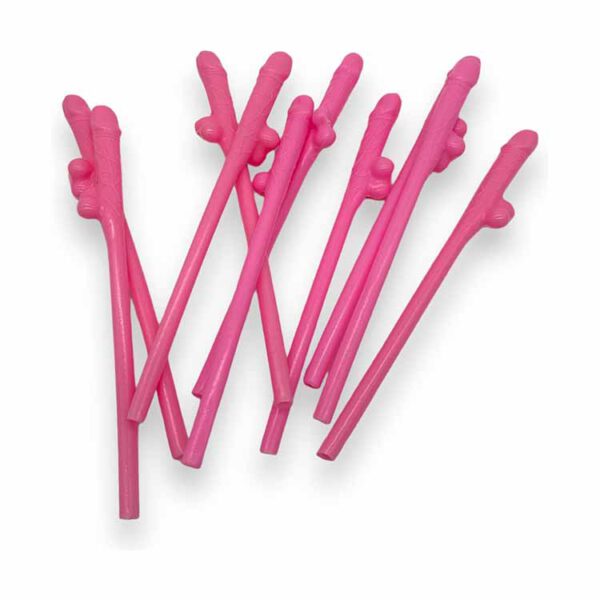Herbruikbare Piemel Rietjes 10 stuks Roze