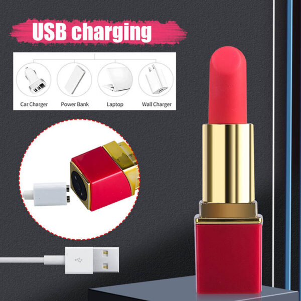 Rode Lipstick Vibrator - Afbeelding 6